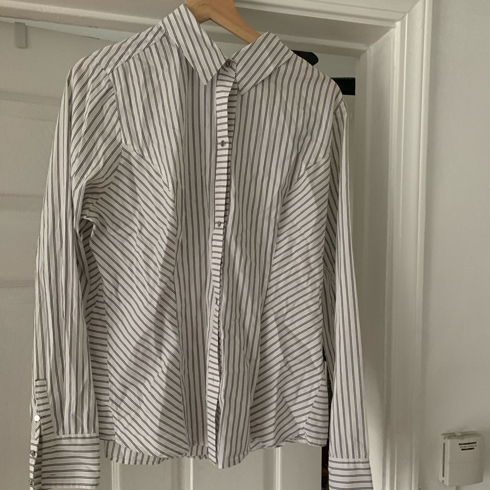 White House black market pinstripe button up